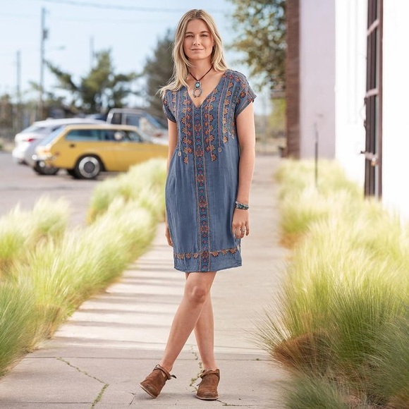 NWOT Sundance Garden Melody Dress in Blue